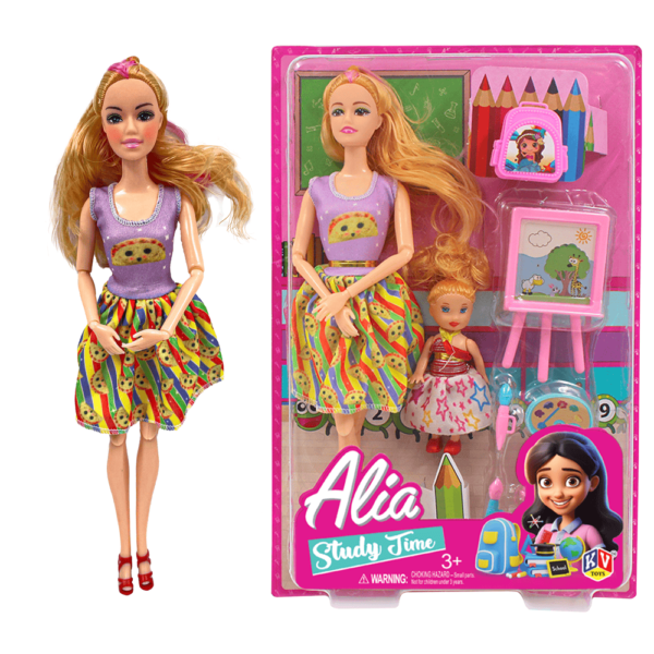 11" Alia Doll Available In 3 Models - Puppy Green, Study Time, Puppy Pink