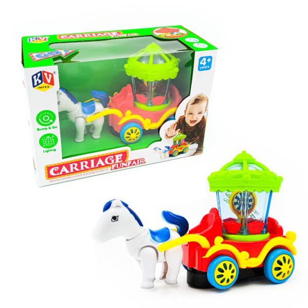 Bump & Go City Carriage Funfair (Horse And Camel) With Light And Music