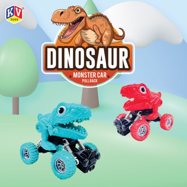 1 Pc Friction Power Monster Dinosaur Car - Pvc