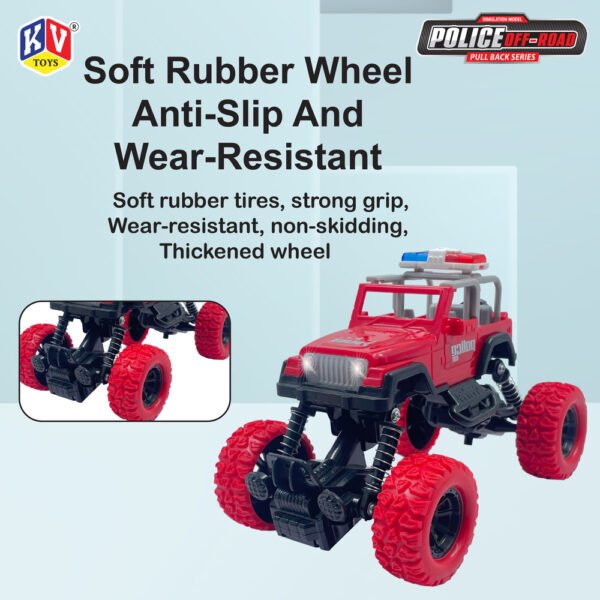 1 Pc Pull Back Off-Road Police Car With Light & Music - Box