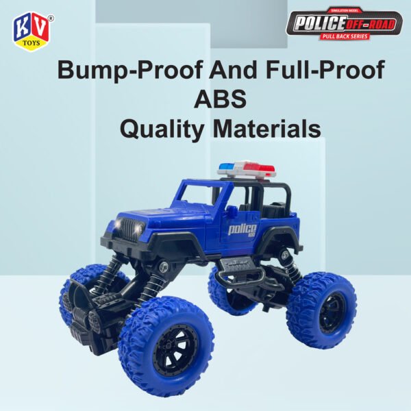 1 Pc Pull Back Off-Road Police Car With Light & Music - Box