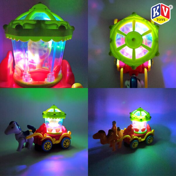 Bump & Go City Carriage Funfair (Horse And Camel) With Light And Music