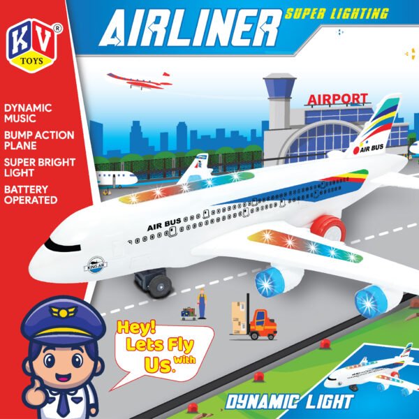 Bump & Go Airliner With Light & Music