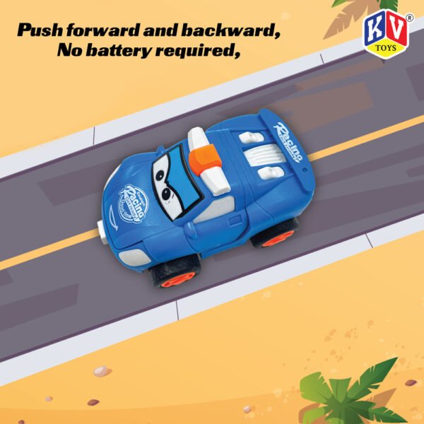 2 Pcs Friction Racing Transforming Car