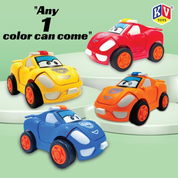 2 Pcs Friction Racing Transforming Car