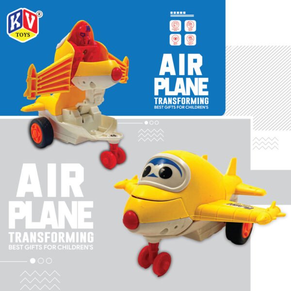 10 Pcs Friction Racing Transforming Airplane