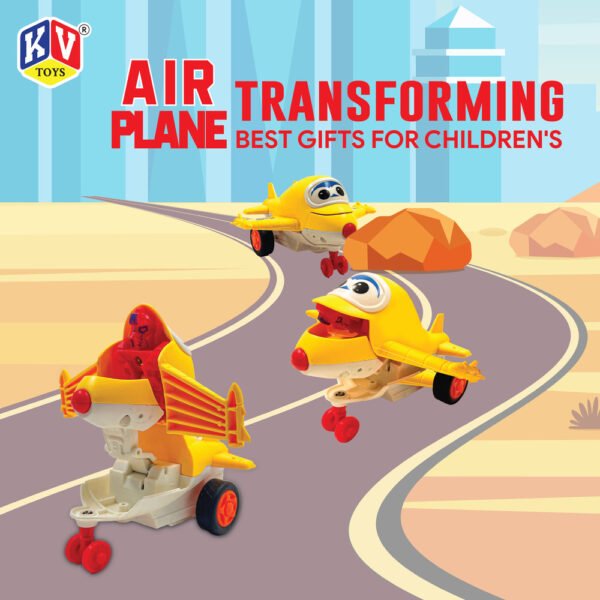 10 Pcs Friction Racing Transforming Airplane