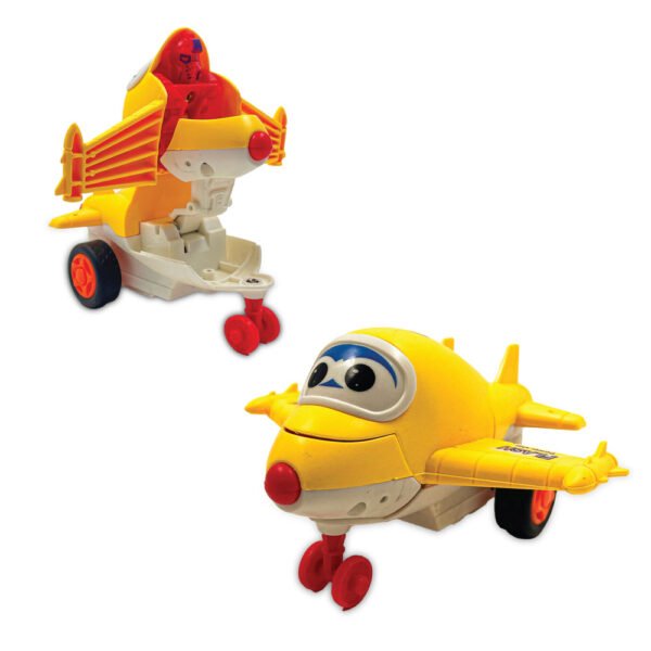 10 Pcs Friction Racing Transforming Airplane