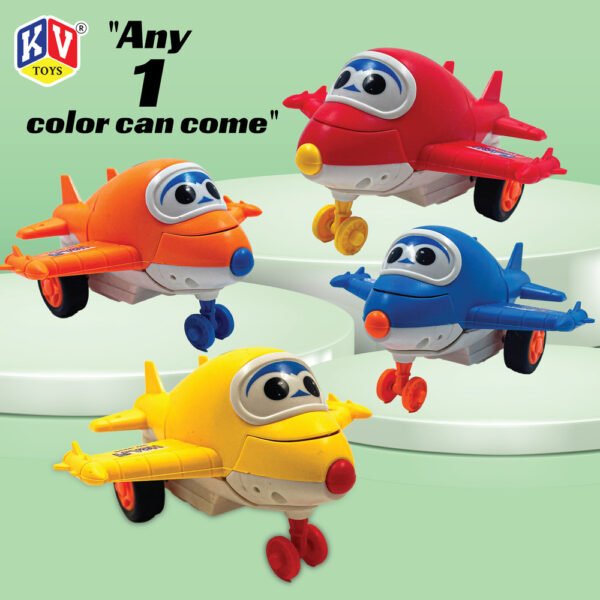 10 Pcs Friction Racing Transforming Airplane