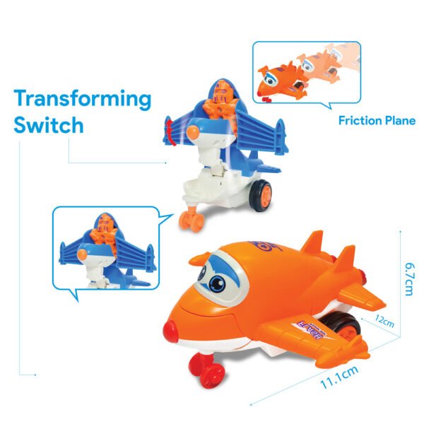 10 Pcs Friction Racing Transforming Airplane