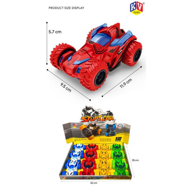 12 Pcs Friction Stunt Car