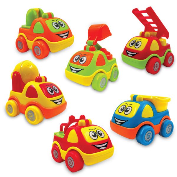12 Pcs Friction 6 Model Mix Cartoon Truck