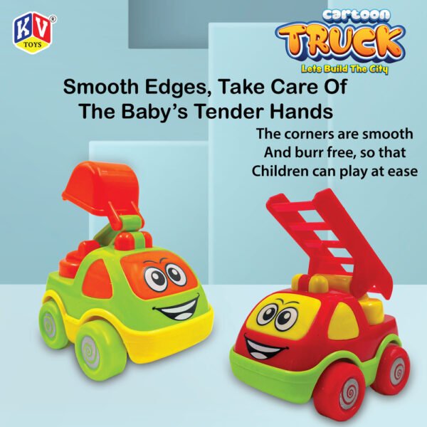 12 Pcs Friction 6 Model Mix Cartoon Truck