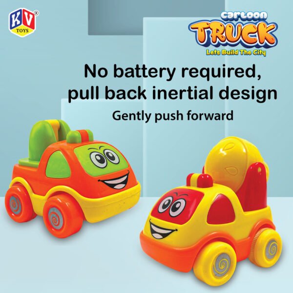 12 Pcs Friction 6 Model Mix Cartoon Truck