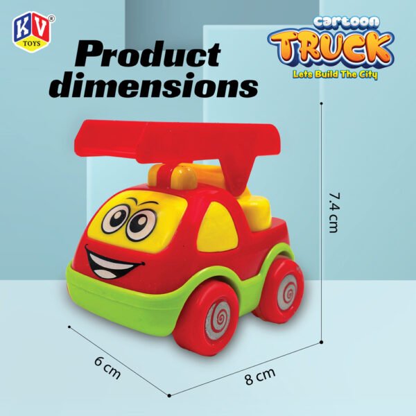 12 Pcs Friction 6 Model Mix Cartoon Truck