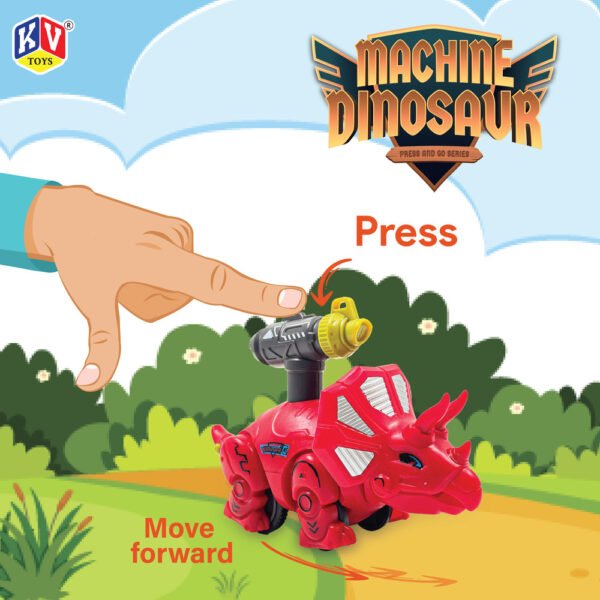 12 Pcs Friction 2 Model Mix Press & Go Dino