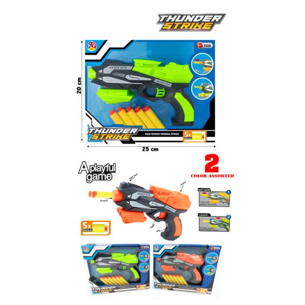 Thunder Strike Space Gun with 6 Darts - Available in 2 Colors