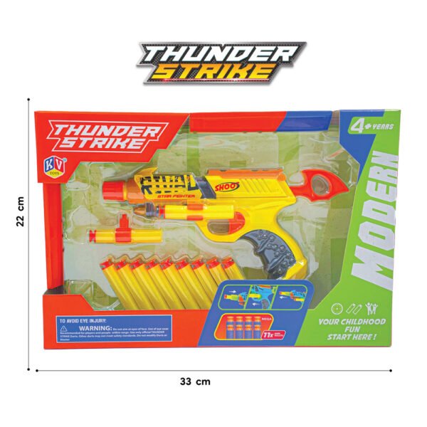 Thunder Strike Star Fighter Gun with 11 Darts - Available in 9 Colors
