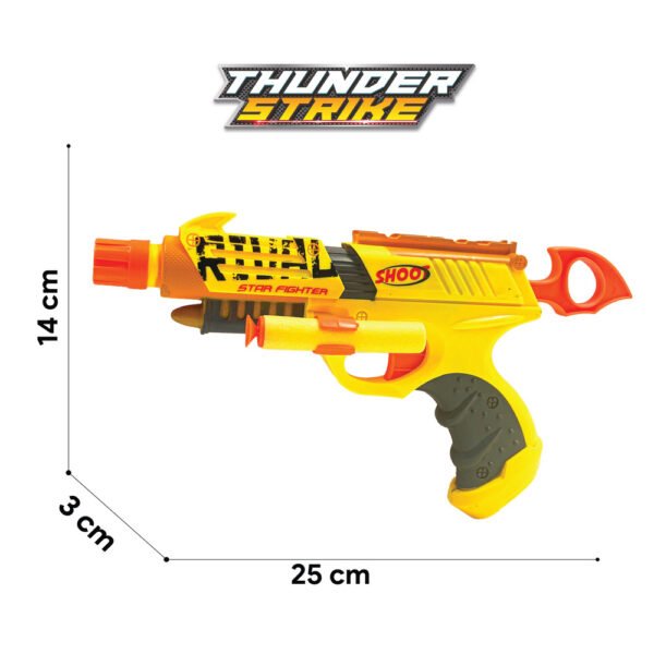 Thunder Strike Star Fighter Gun with 11 Darts - Available in 9 Colors