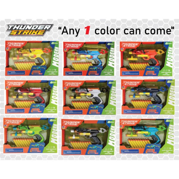 Thunder Strike Star Fighter Gun with 11 Darts - Available in 9 Colors