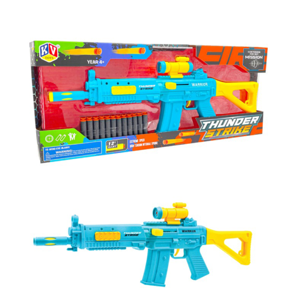 Thunder Strike AK- 47 Small Gun with 12 Darts - Available in 4 Colors