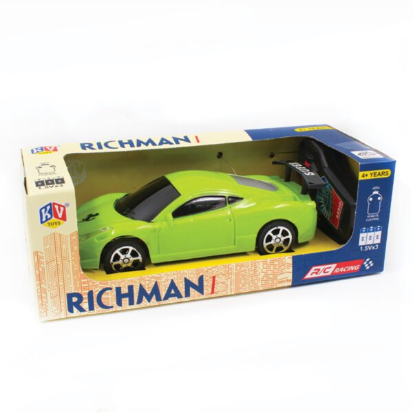 2 Function 1:18 Simulation Remote Control Car- Available In 6 Colors - Green, Red, Yellow, Orange, White & Blue