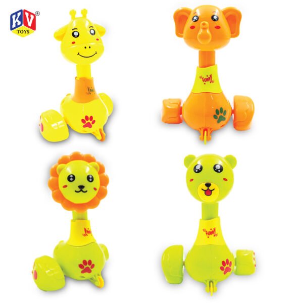 6 Pcs - 5 Cartoon Model Mix Press & Go Animal