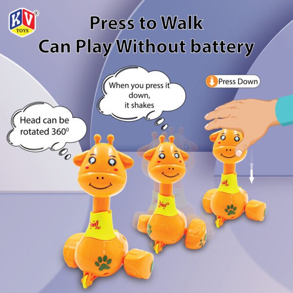 6 Pcs - 5 Cartoon Model Mix Press & Go Animal