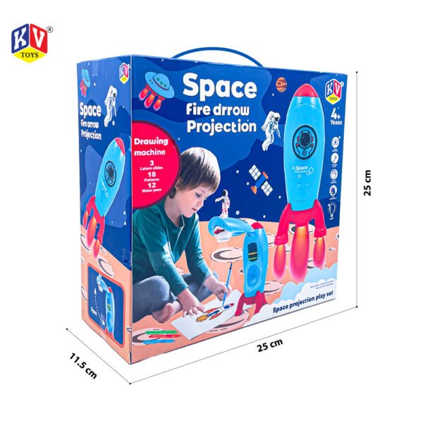 Space Projector With 3 Films, 12 Colour Pen, 1 Astronaut And Drawing Book