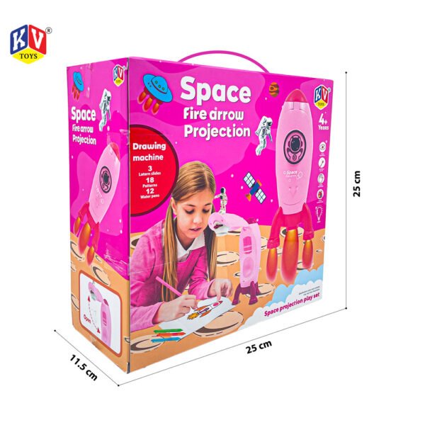 Space Projector With 3 Films, 12 Colour Pen, 1 Astronaut And Drawing Book