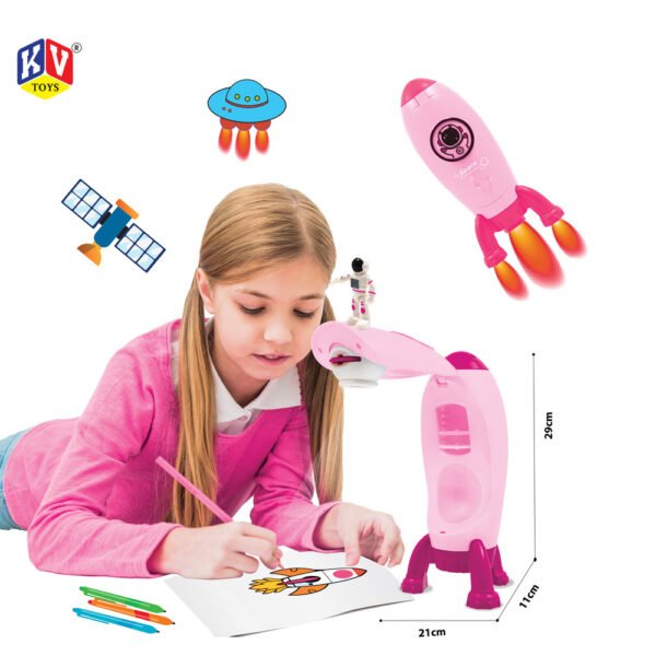 Space Projector With 3 Films, 12 Colour Pen, 1 Astronaut And Drawing Book