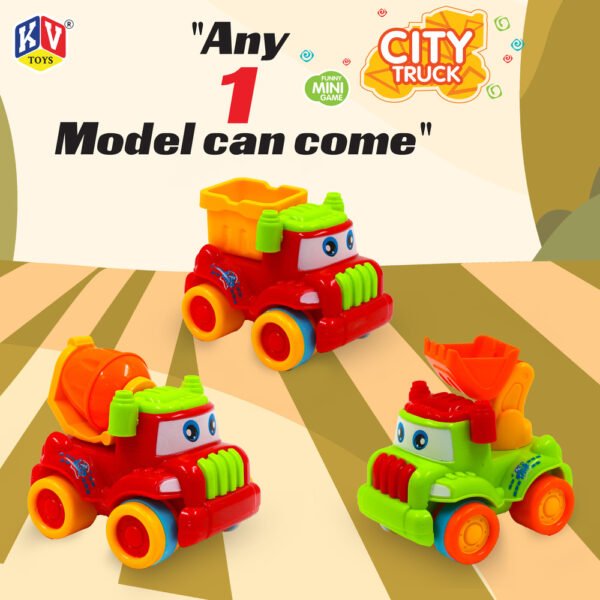 1 Pc - 4 Model Mix Friction Power City Truck - Box