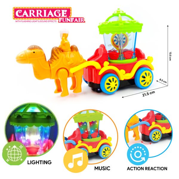 Bump & Go City Carriage Funfair (Horse And Camel) With Light And Music