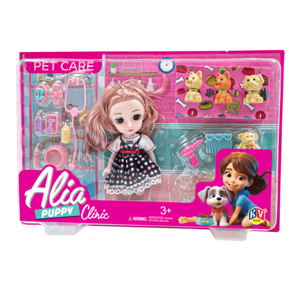 6"Alia Doll Available In 6 Models - Puppy Clinic, Carnival Ride, Candy Shop, Candy Store, Study Time, Wheels Of Wonder