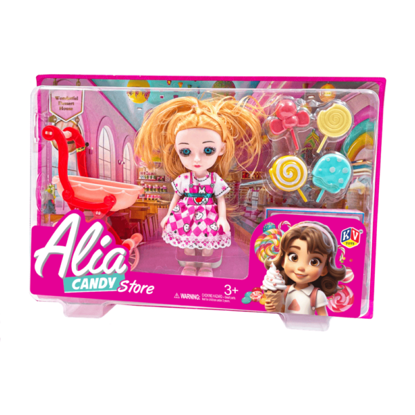 6"Alia Doll Available In 6 Models - Puppy Clinic, Carnival Ride, Candy Shop, Candy Store, Study Time, Wheels Of Wonder