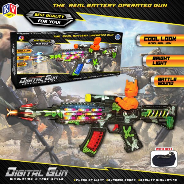 Digital Gun With Light And Music