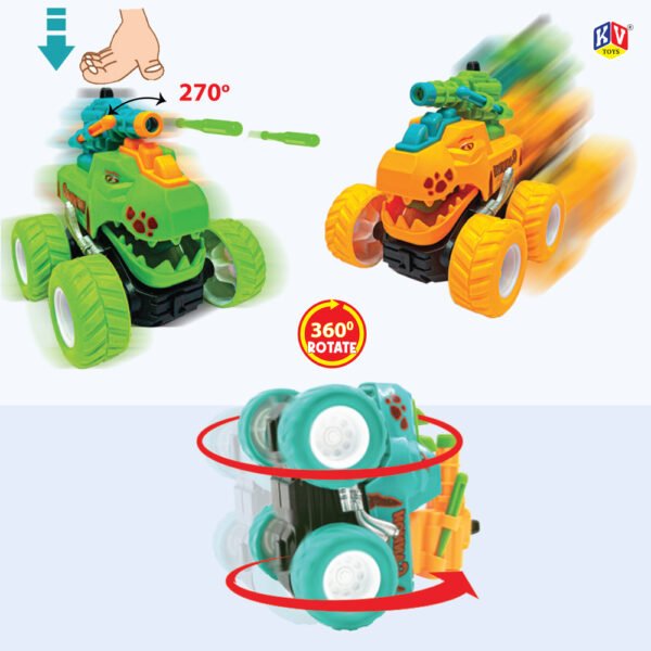 12 Pc Friction Shooting Dinosaur