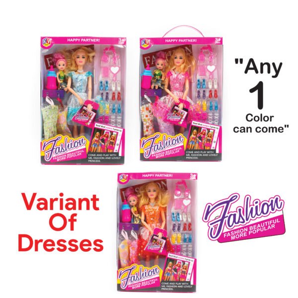 11" Alia Doll Fashion Girl Doll Available In 3 Colors - Pink, Blue, Orange