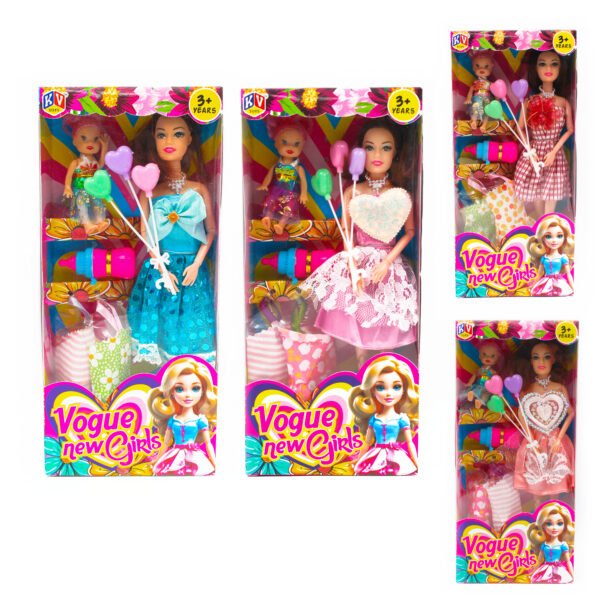 11" Alia Doll Vogue Doll Available In 3 Colors - Pink, Blue, Orange, Red Checks