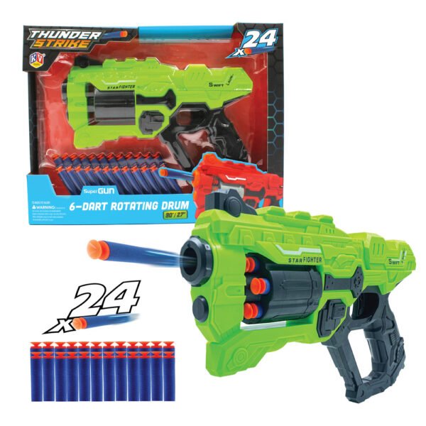 Thunder Strike Gun with 6 Dart Rotating Drum