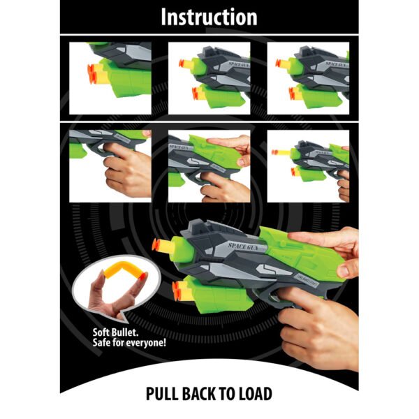 Thunder Strike Space Gun with 6 Darts - Available in 2 Colors