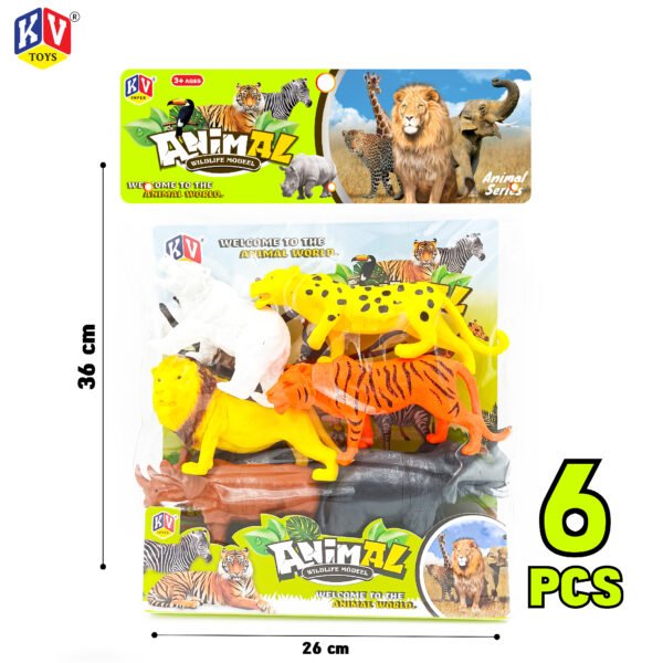 6 Pc Wild Animal