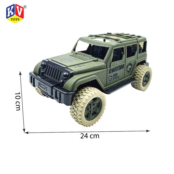 Cheetah Friction Powered Military Jeep - Available in 2 Colors