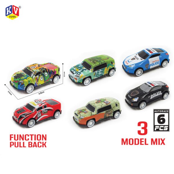 6.8 METAL CAR 6 PCS SET