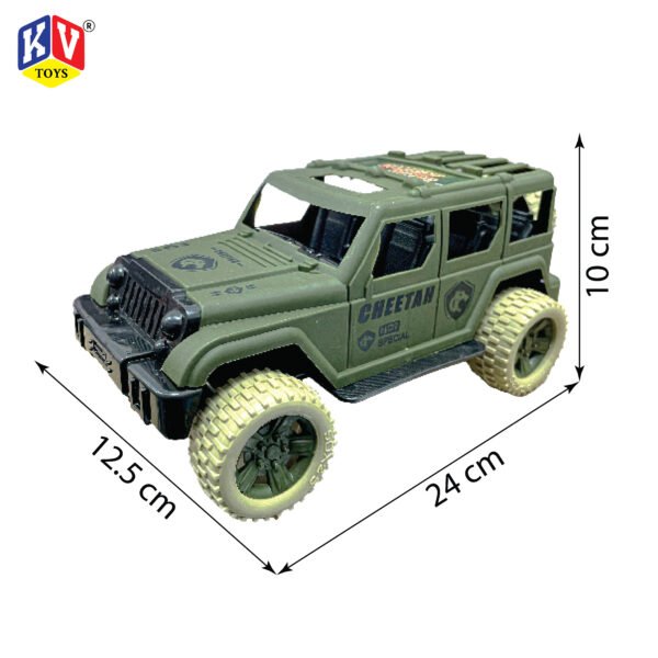 Cheetah Friction Powered Military Jeep - Available in 2 Colors