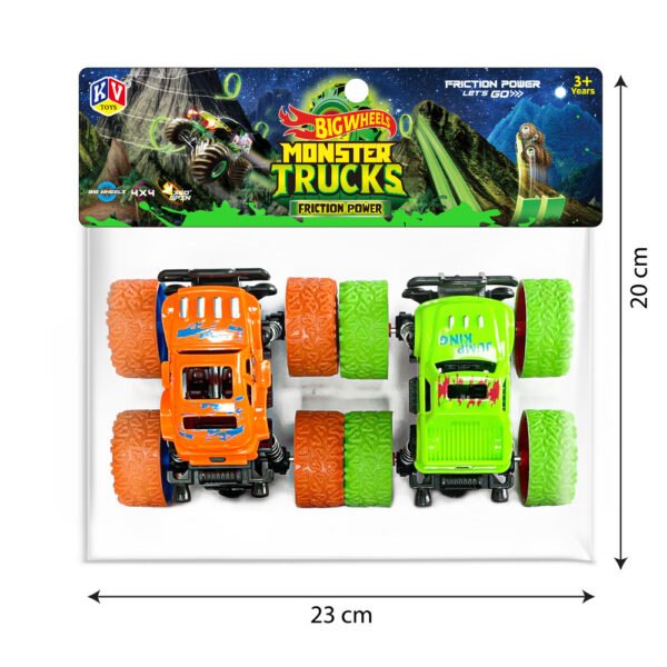 2 Pcs Friction Monster Truck - Pvc