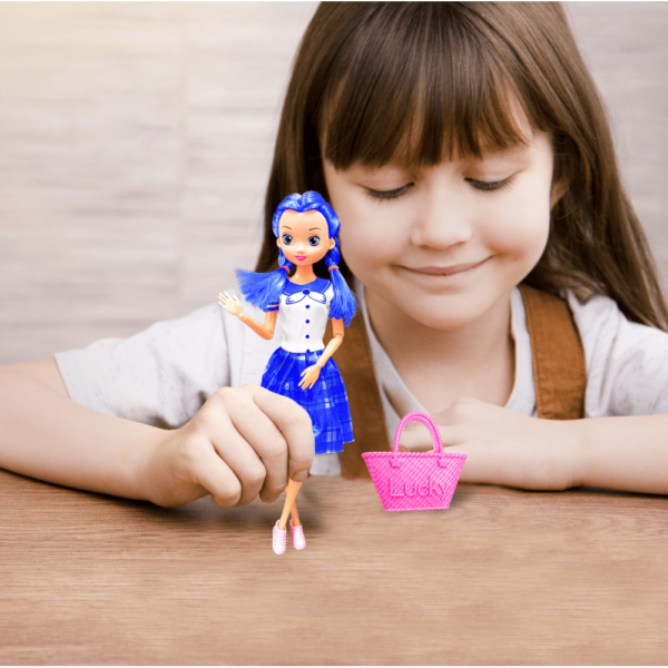 11"Alia Doll School Time Doll Available In 2 Models - Pink And Blue